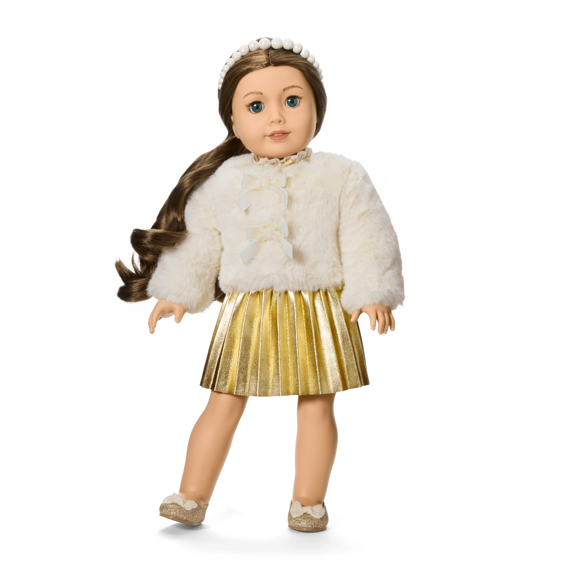 American Girl X Janie And Jack Glitter & Bows Shoes For 18-Inch Dolls - Image 2