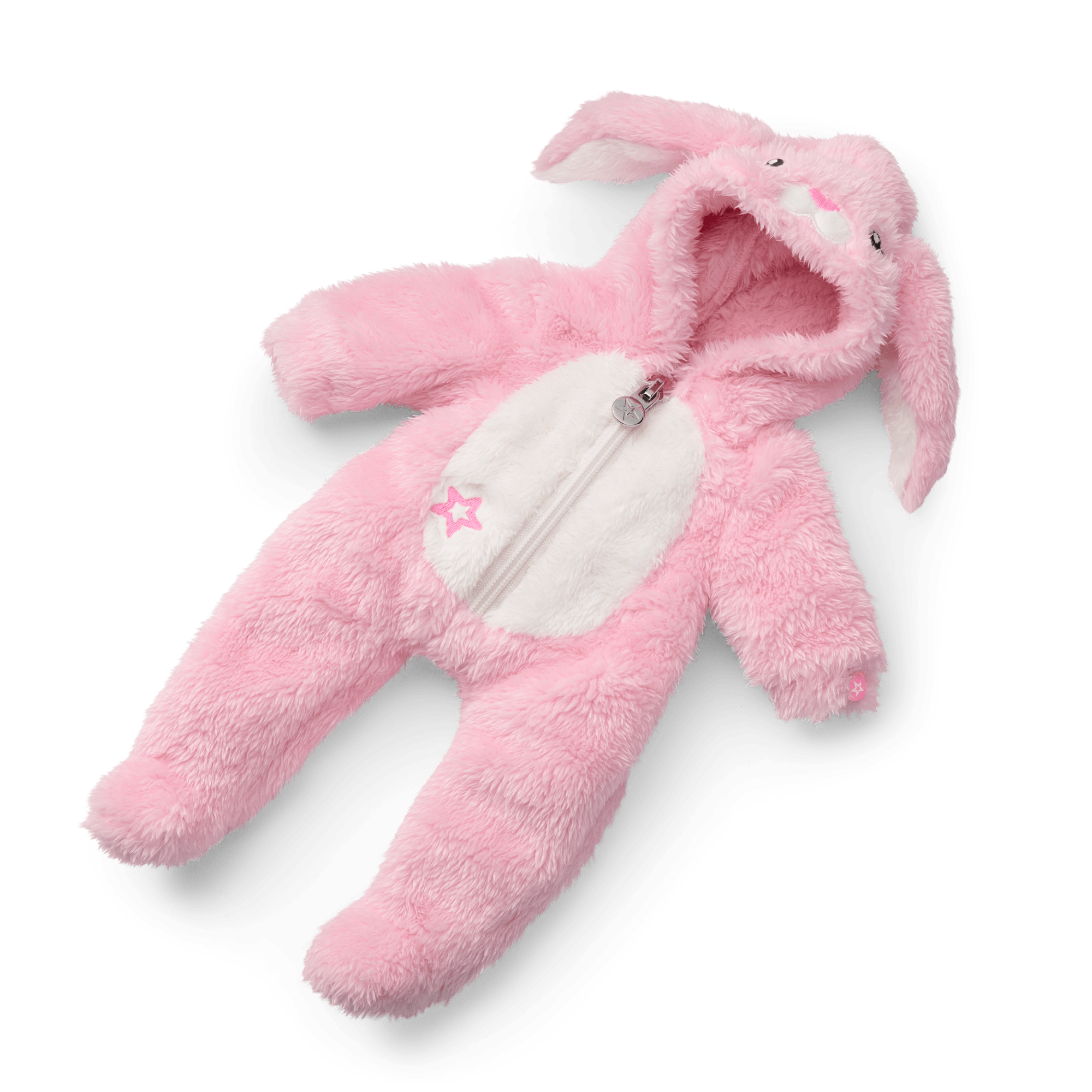 Playful Pink Bunny One-Piece Outfit For Bitty Baby Dolls