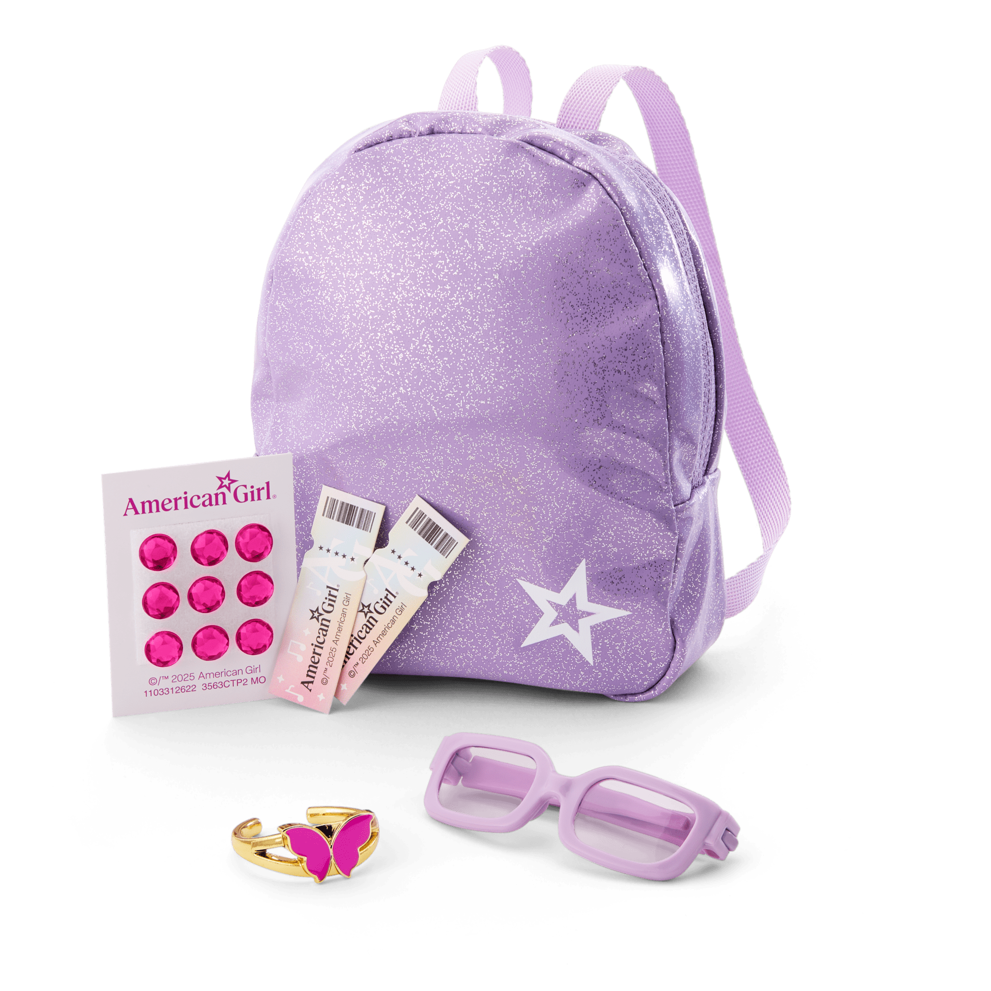 Colorful Teddy Bear Backpack & Accessory Set For 18-Inch Dolls - Image 3