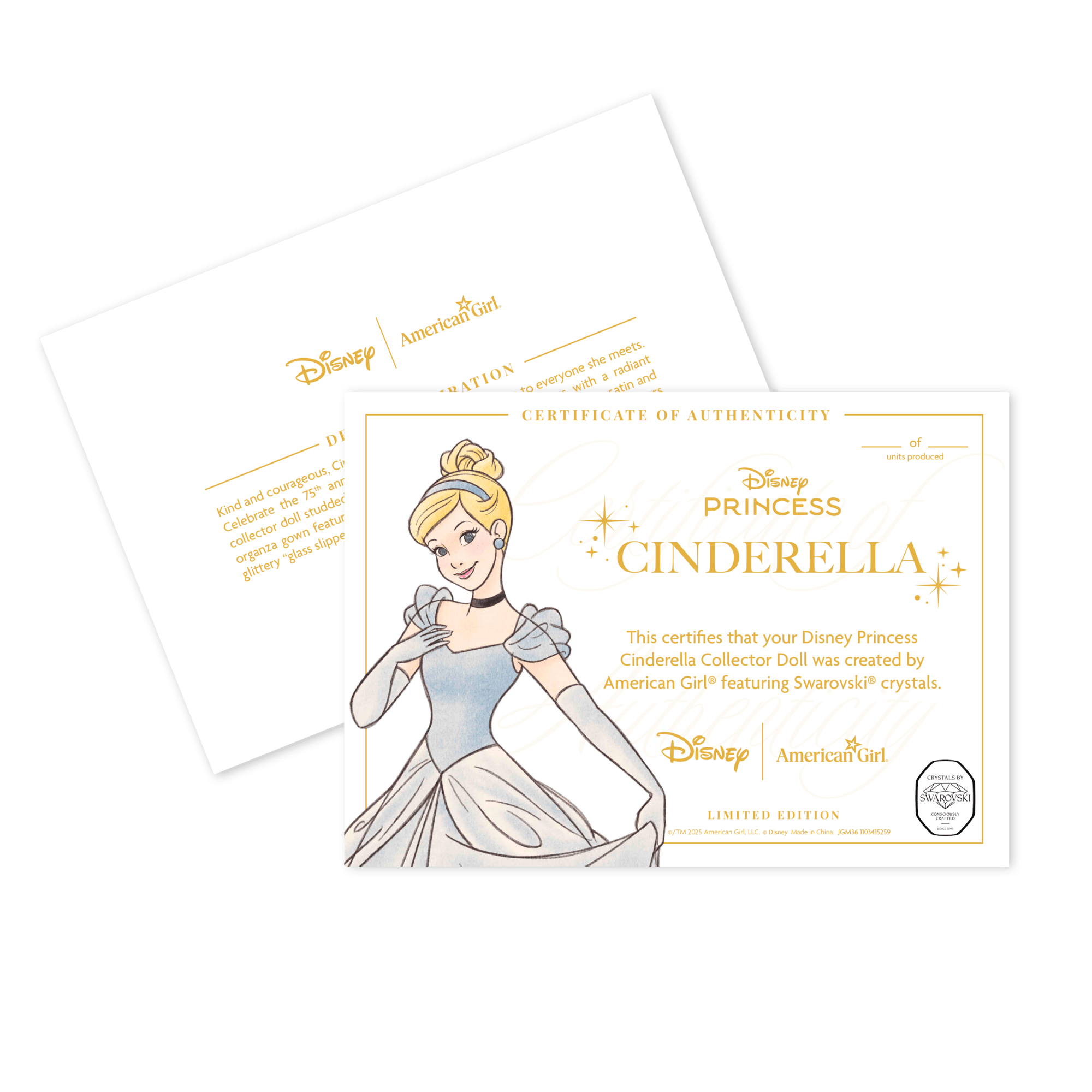 Disney Princess Cinderella 18-Inch Doll By American Girl Collector Series - Image 12