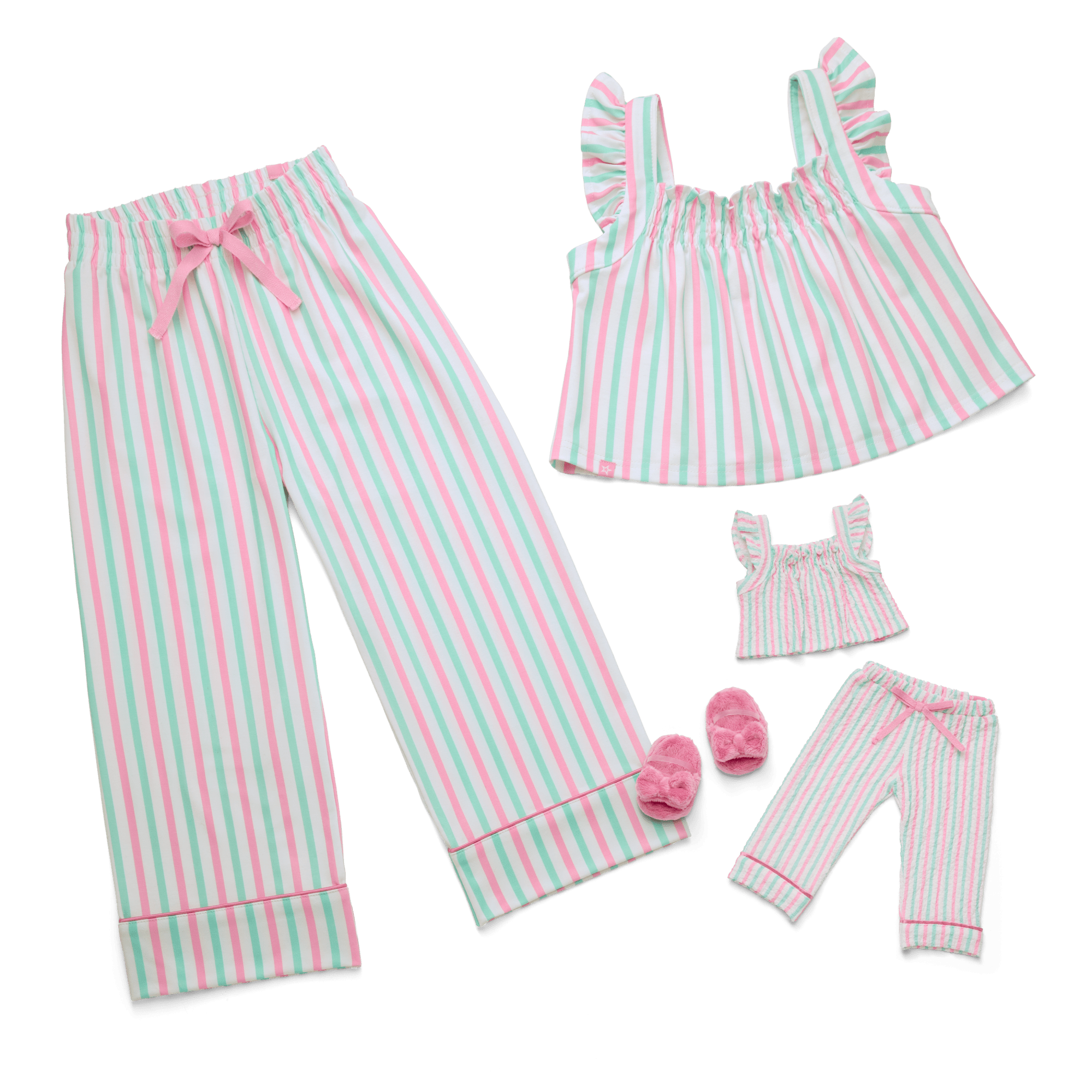 Raquel's Coastal Stripes Pajamas For 18-Inch Dolls (Girl Of The Year 2026) - Image 8