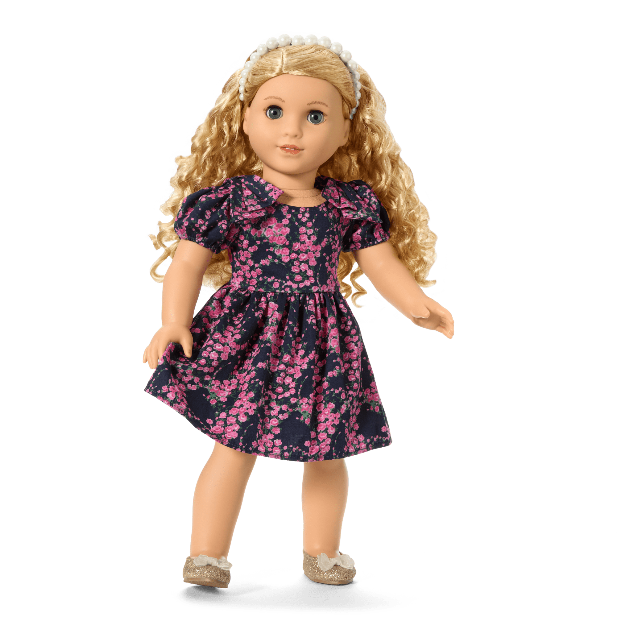 American Girl X Janie And Jack Rosy Cascade Party Dress For 18-Inch Dolls - Image 2