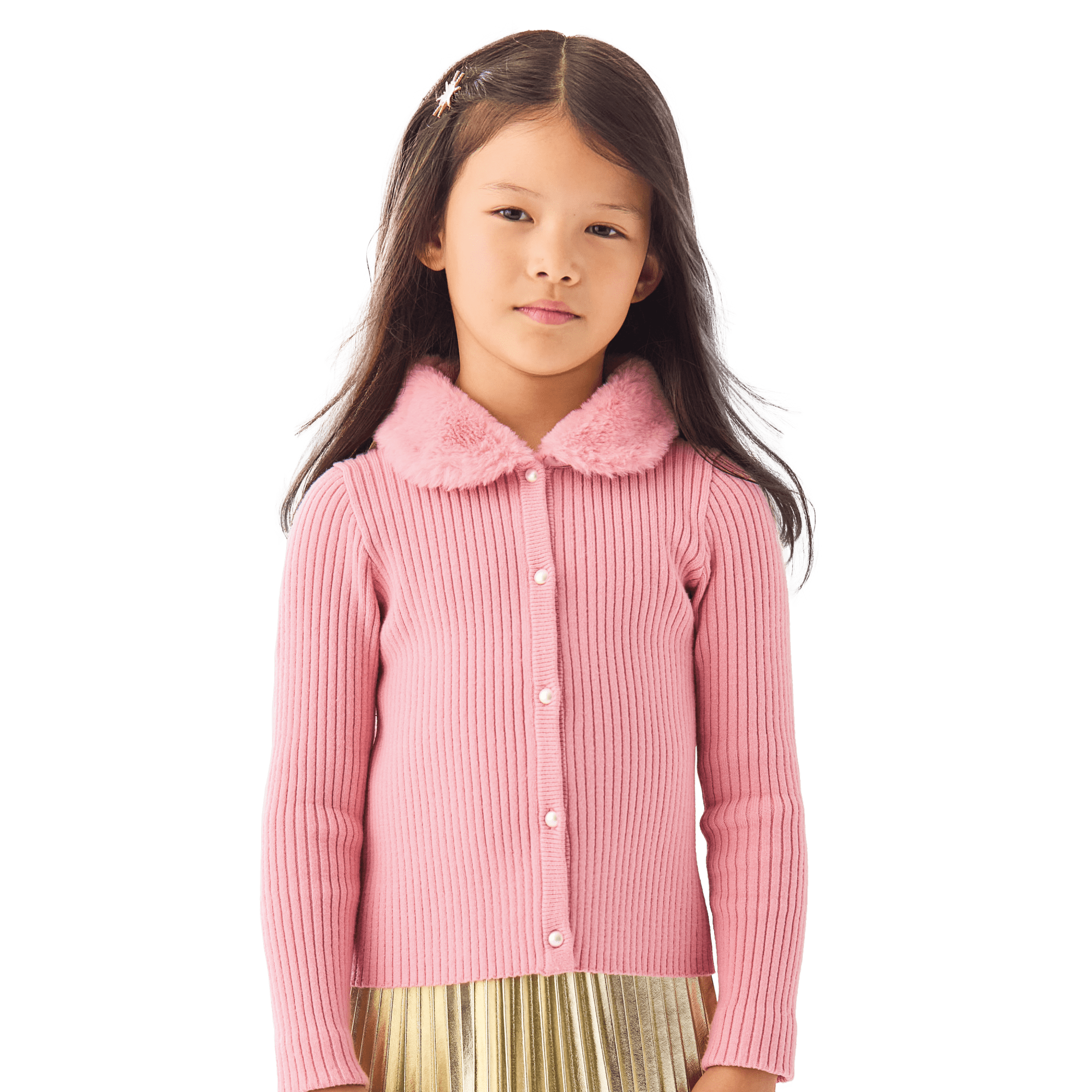 American Girl X Janie And Jack Rosy Ribbed Cardigan For Girls