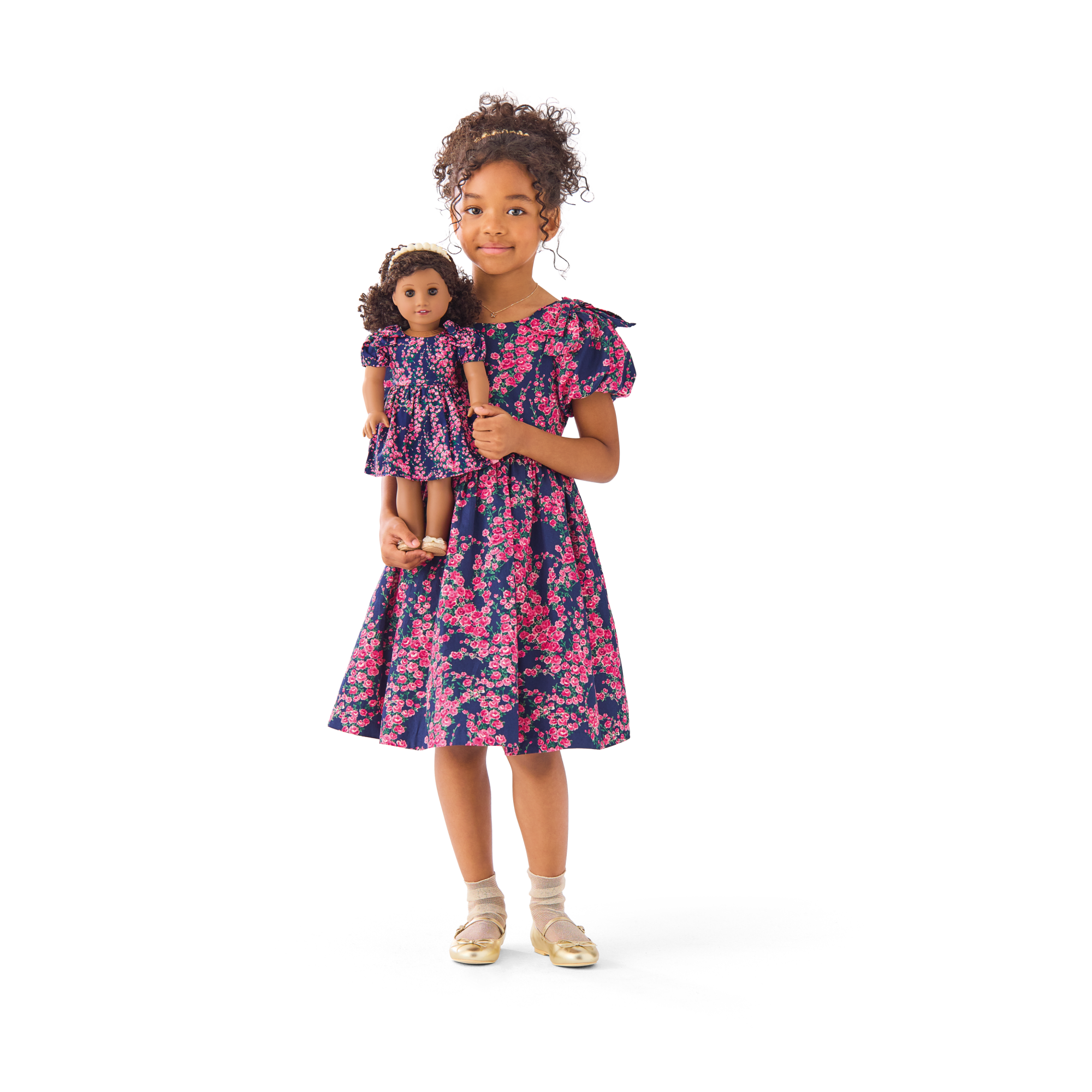 American Girl X Janie And Jack Rosy Cascade Party Dress For Girls & 18-Inch Dolls