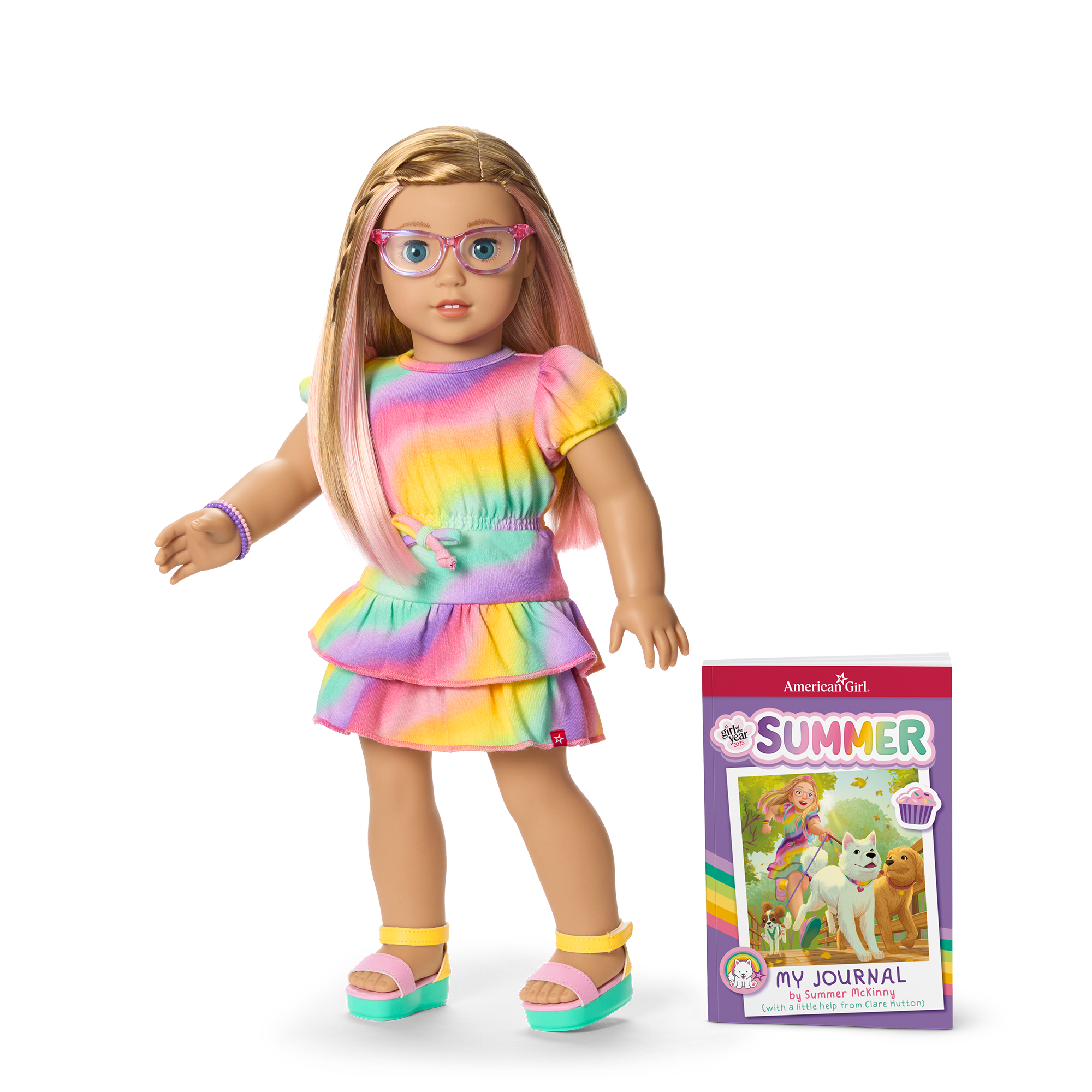Summer's Rainbow Swirl Dress For Girls & 18-Inch Dolls + Summer Doll (Girl Of The Year 2025) - Image 3