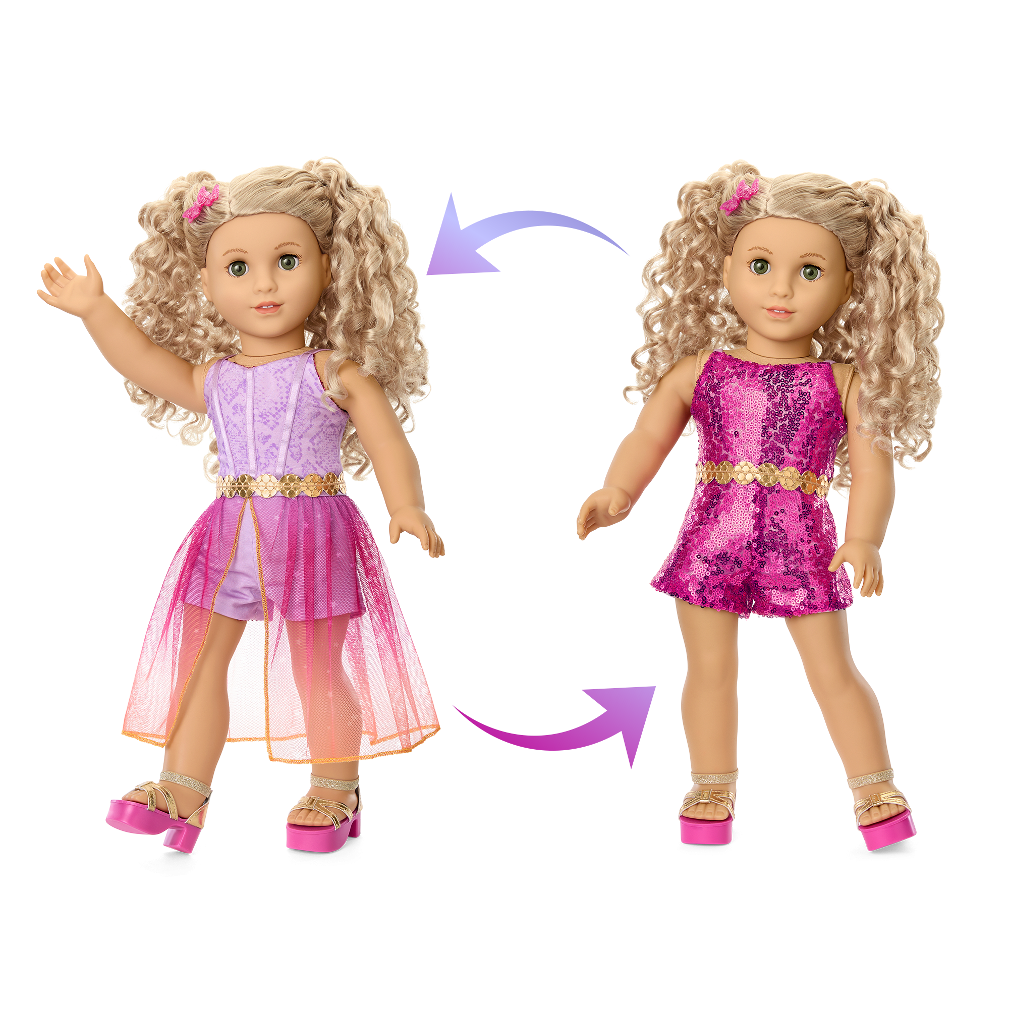 Glam Sparkly Concert Outfit For 18-Inch Dolls - Image 3