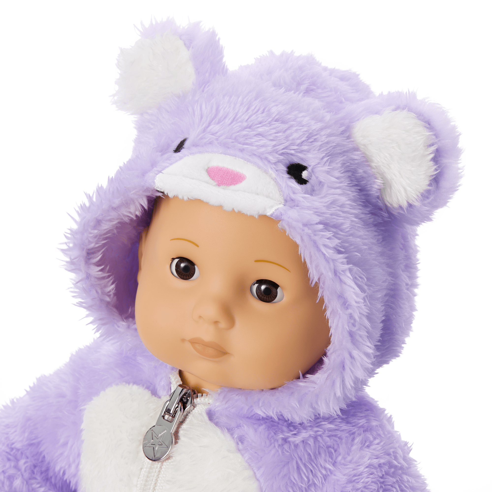 Lovable Lavender Bear One-Piece Outfit For Bitty Baby Dolls - Image 5