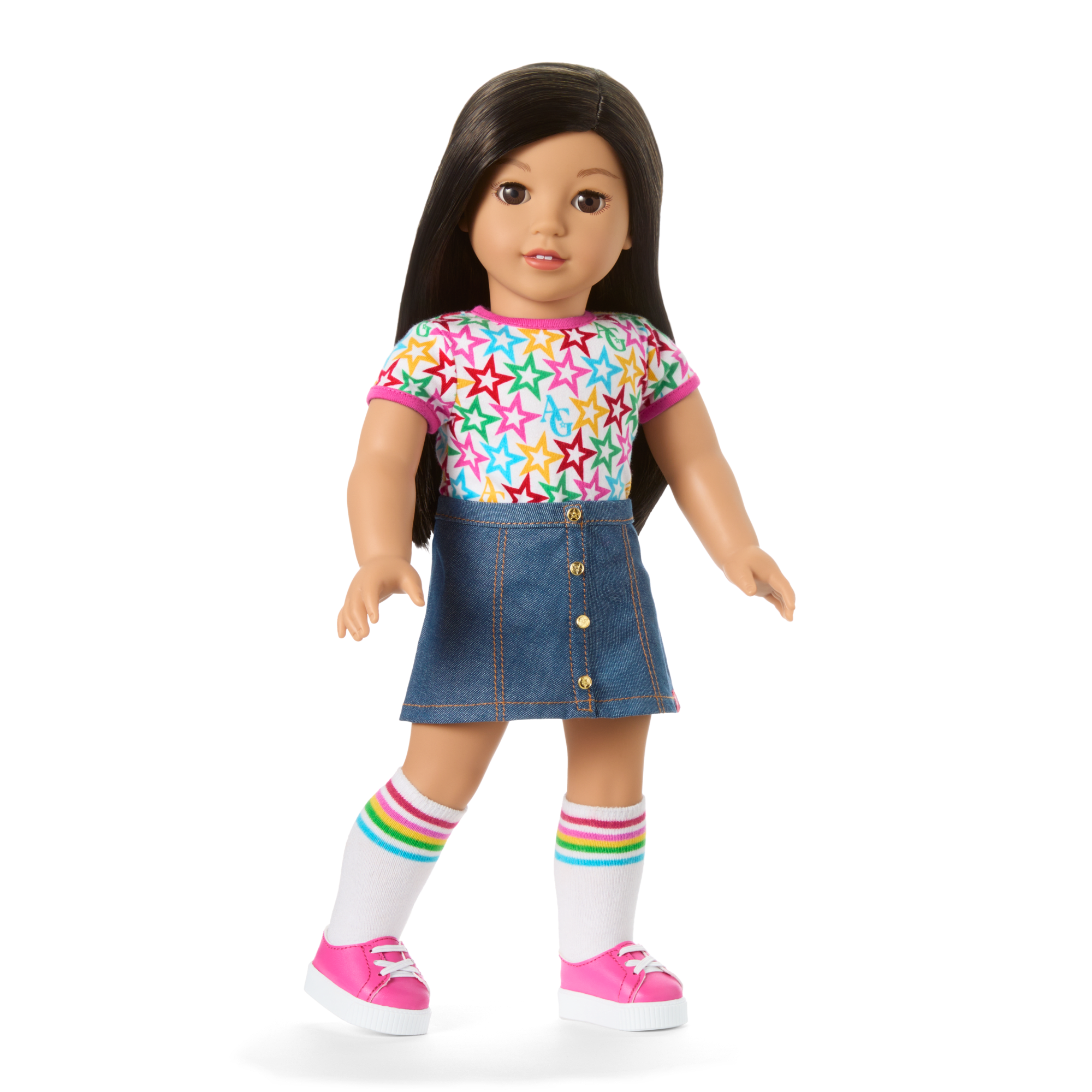 Truly Me 18-Inch Doll #124 With Straight Black-Brown Hair - Image 9