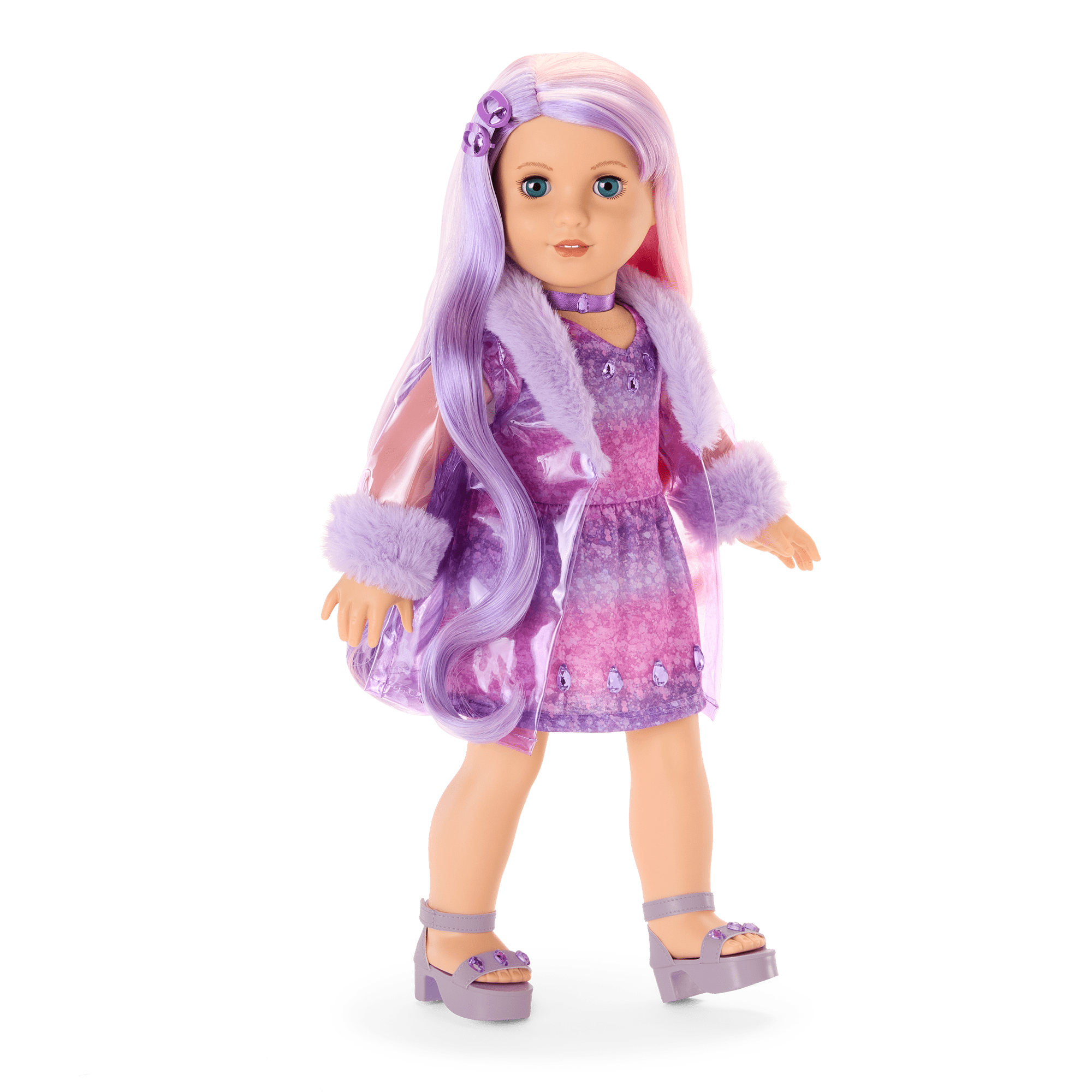 February Amazing Amethyst Outfit For 18-Inch Dolls - Image 2