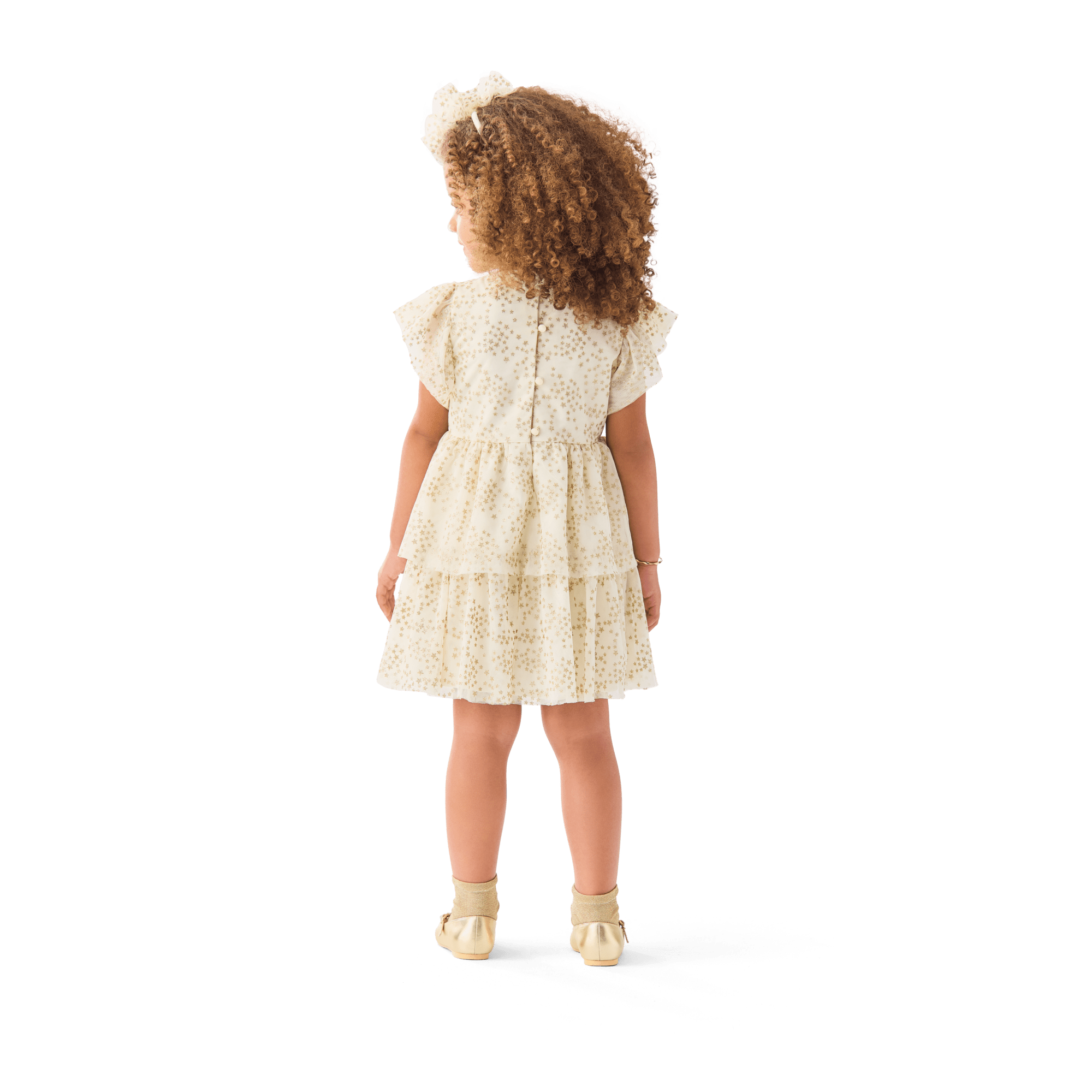 American Girl X Janie And Jack Sparkly Cream Celebration Dress For Little Girls & Girls - Image 5
