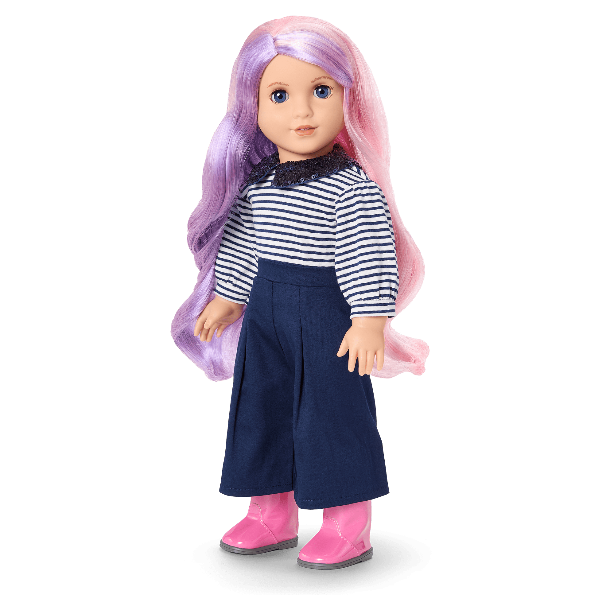American Girl X Something Navy Stripes & Sparkle Shirt & Pants Set For 18-Inch Dolls - Image 2