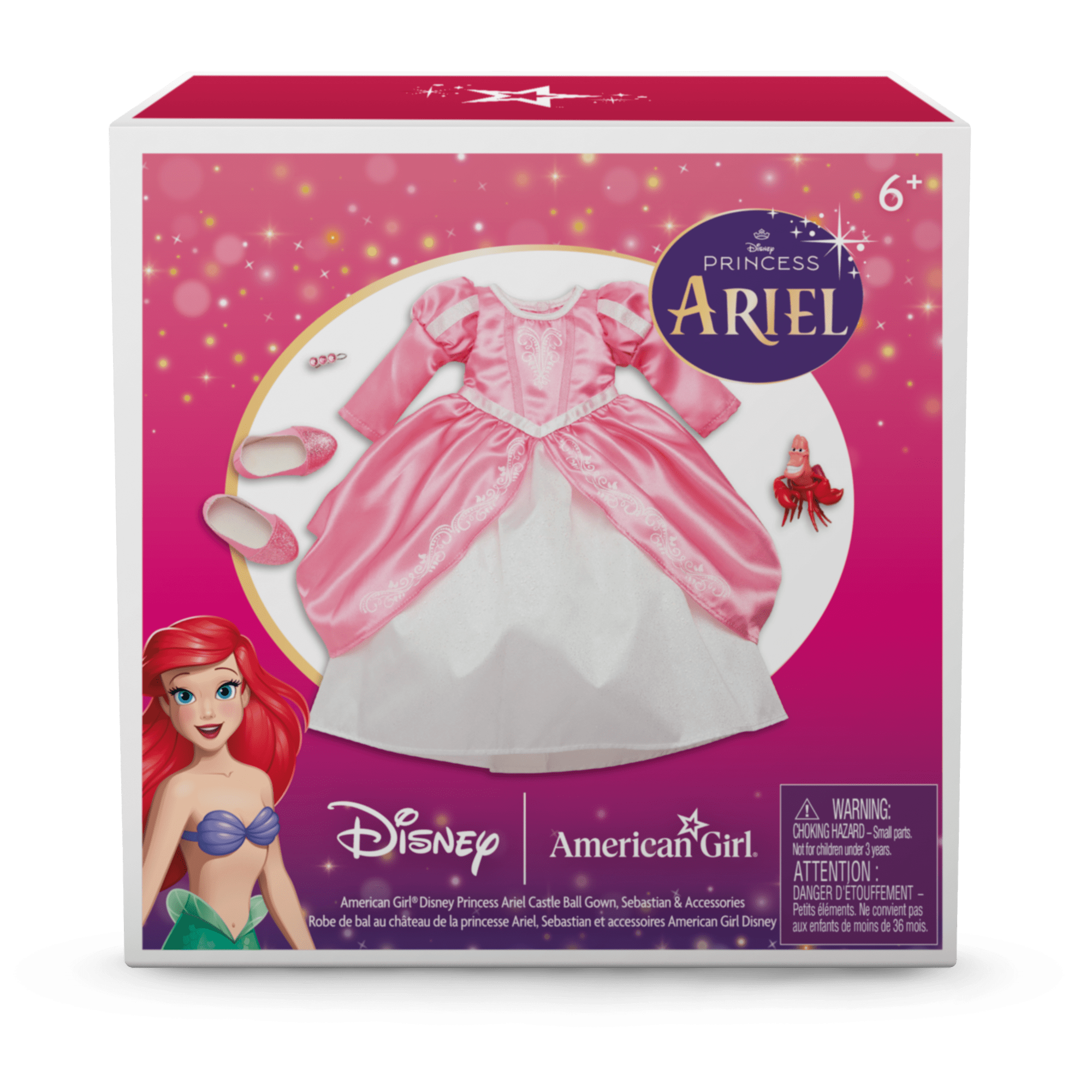 American Girl Disney Princess Ariel Castle Ball Gown, Sebastian & Accessories For 18-Inch Dolls - Image 9