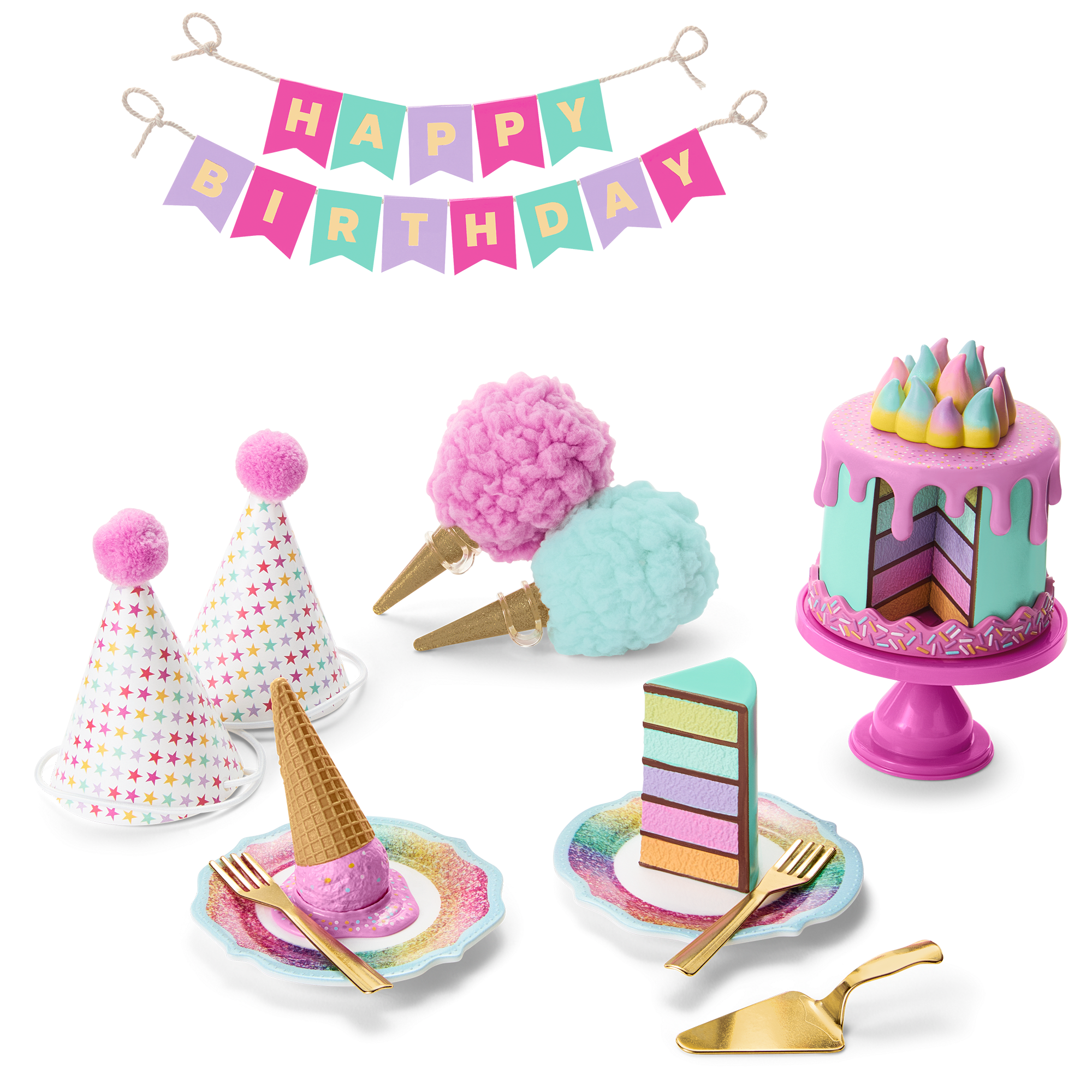 Extra Sweet Birthday Party Set For 18-Inch Dolls
