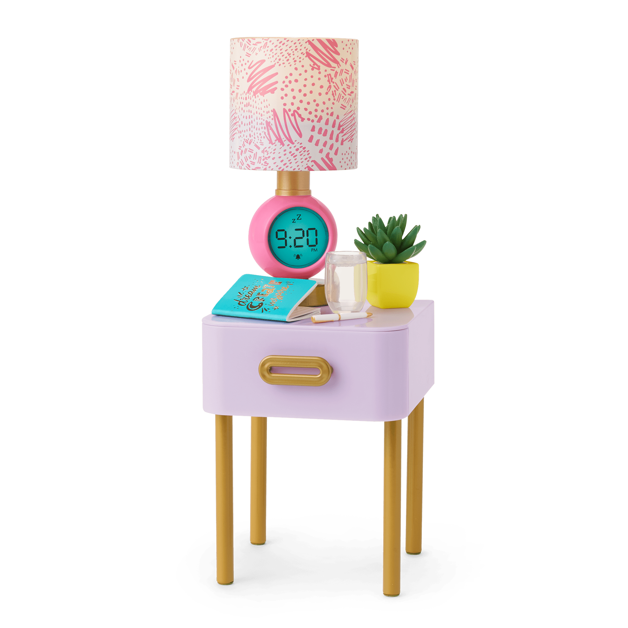 All Set For Sleepovers Canopy Bed & Nightstand For 18-Inch Dolls - Image 3