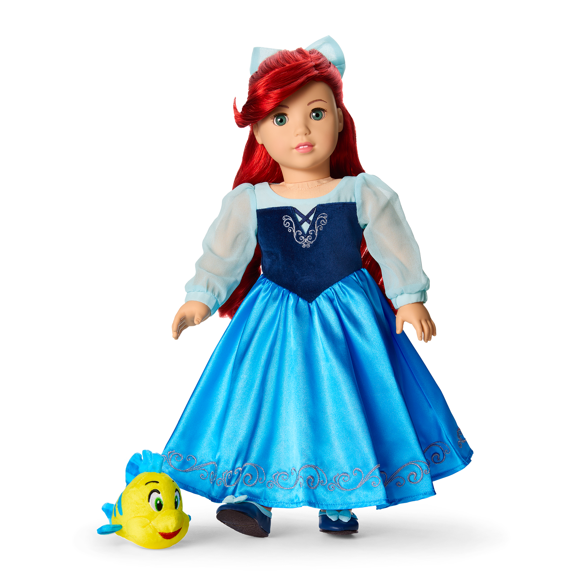 American Girl Disney Princess Ariel Day Dress, Flounder & Accessories For 18-Inch Dolls - Image 2