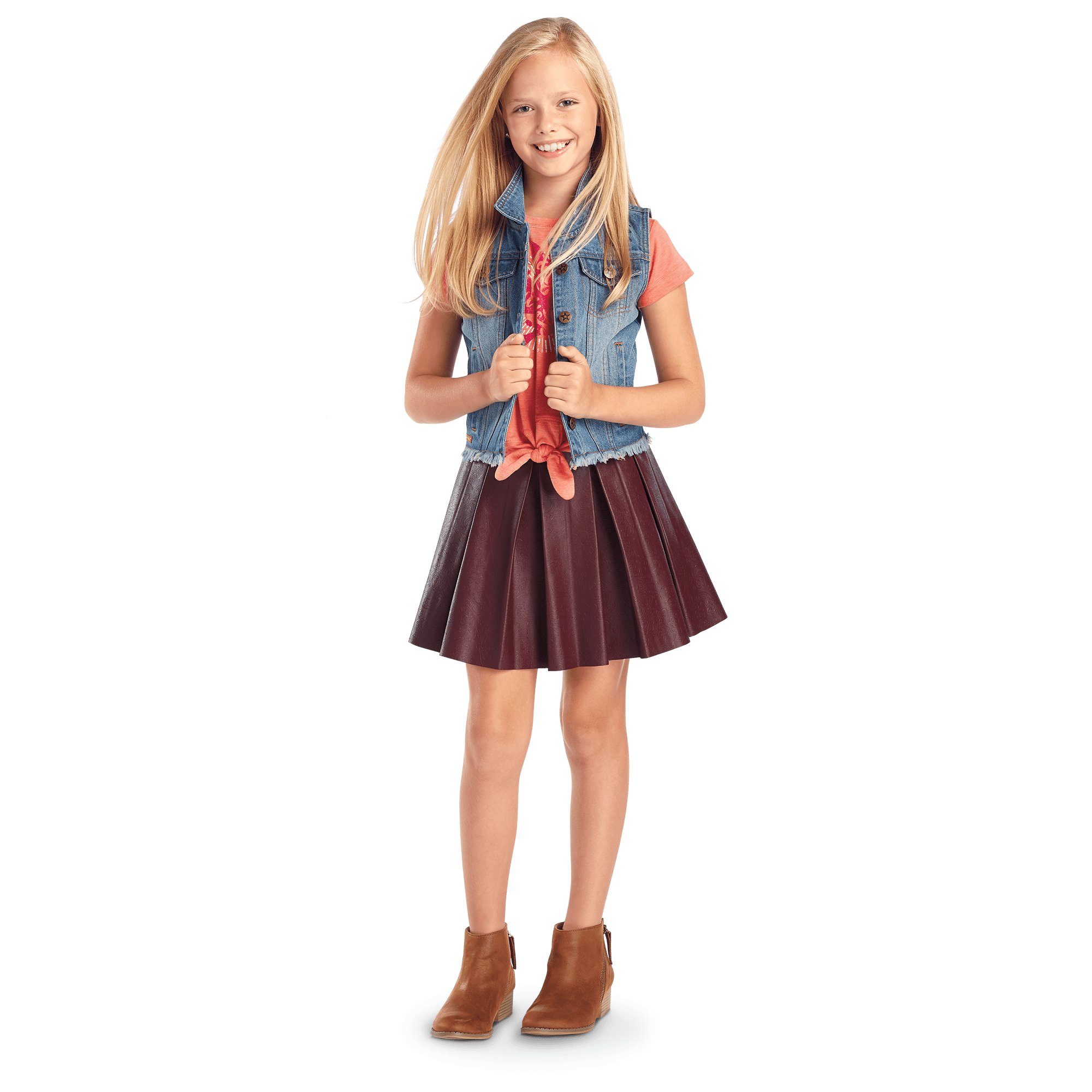 Embossed Paisley Skirt For Girls - Image 2