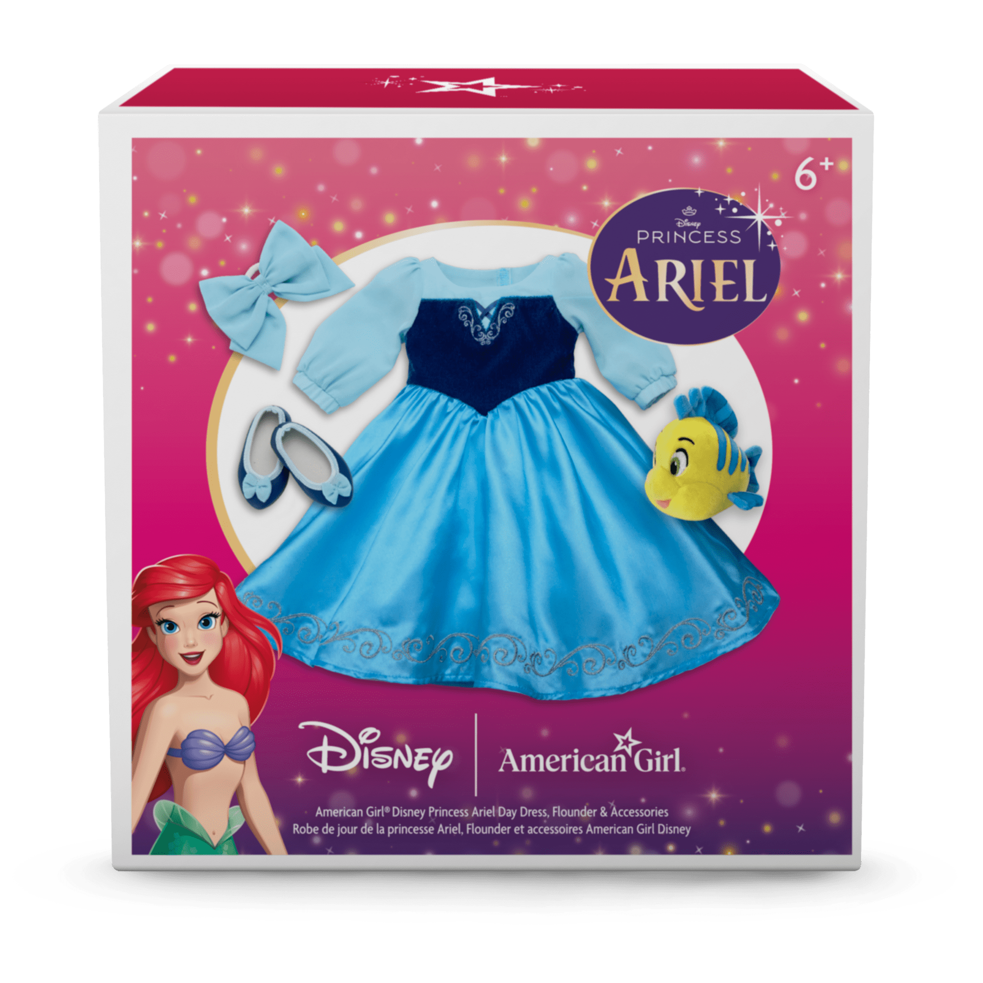 American Girl Disney Princess Ariel Day Dress, Flounder & Accessories For 18-Inch Dolls - Image 9