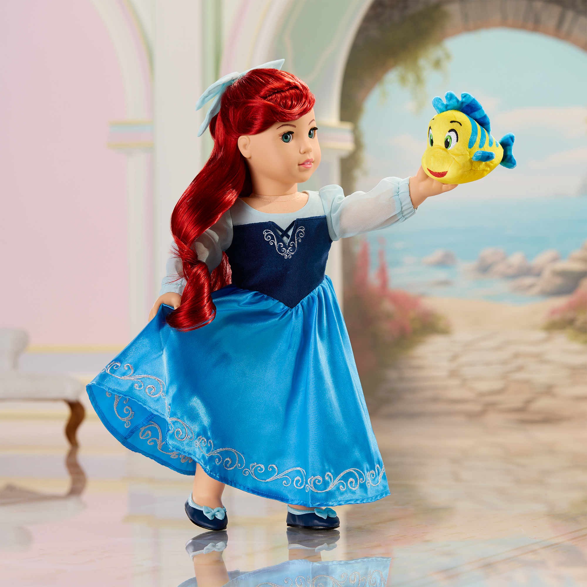 American Girl Disney Princess Ariel Day Dress, Flounder & Accessories For 18-Inch Dolls - Image 10