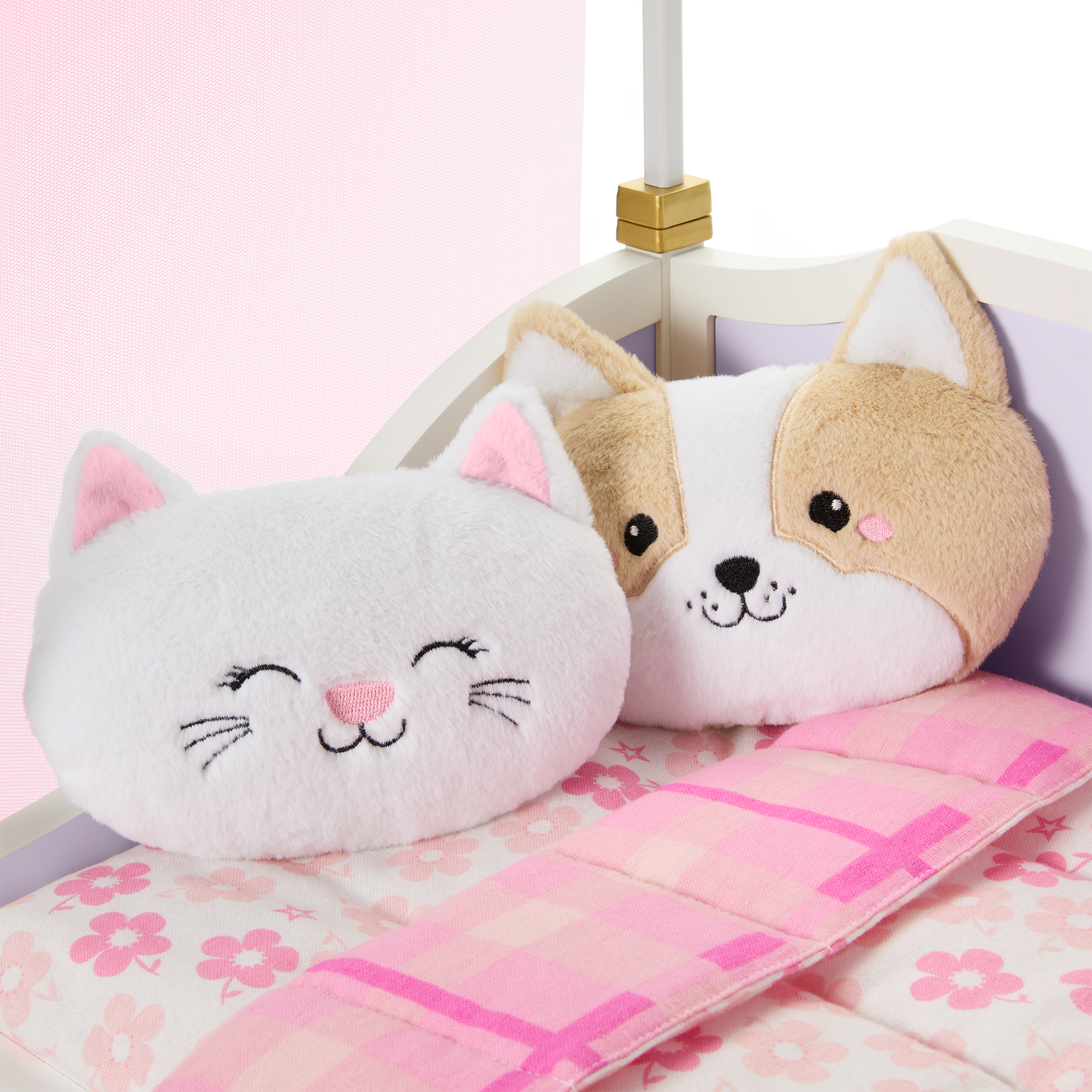 All Set For Sleepovers Canopy Bed & Nightstand For 18-Inch Dolls - Image 5